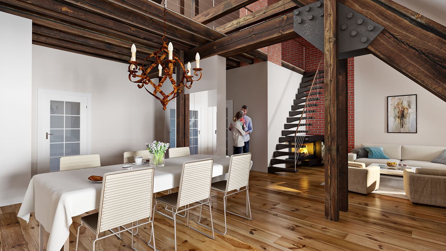 Loft z cegłą - image 2