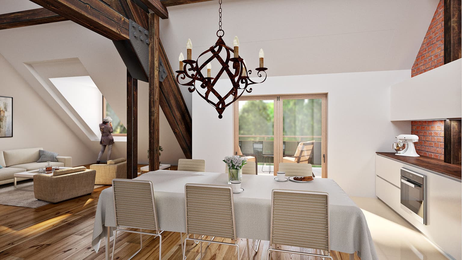Loft z cegłą - image 3