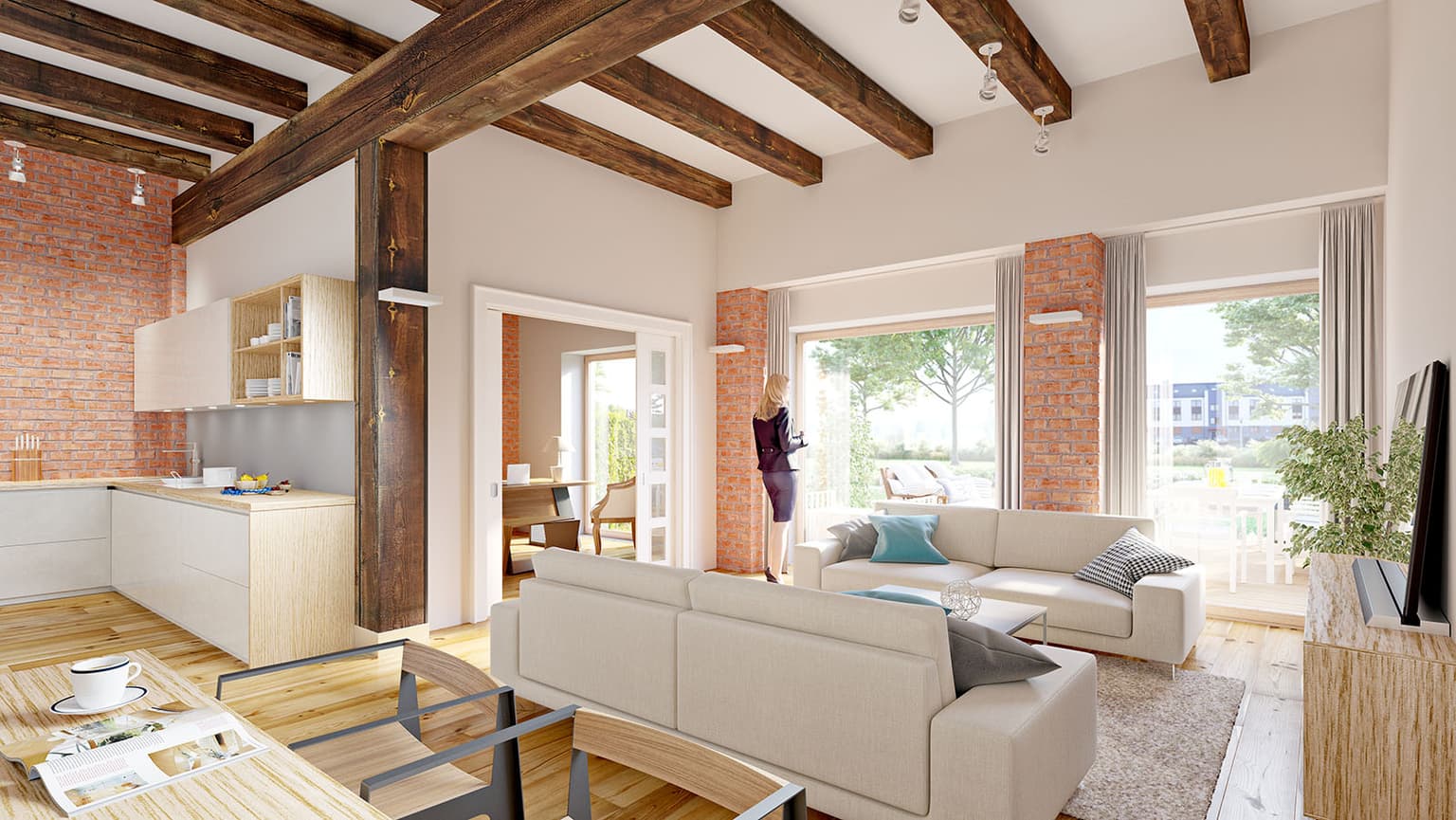 Loft z cegłą - image 5